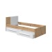 Jugendzimmer-Set >NOA< in Nodi-Eiche/Artik-Weiß - 196x77x92 (BxHxT)