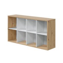 Jugendzimmer-Set >NOA< in Nodi-Eiche/Artik-Weiß - 196x77x92 (BxHxT)