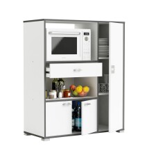 Küchenbuffet >BUZZ< in Matt weiß - 90x107,4x40cm (BxHxT)