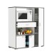 Küchenbuffet >BUZZ< in Matt weiß - 90x107,4x40cm (BxHxT)