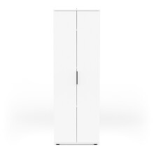 Mehrzweckschrank >CYRANO< in Matt weiß - 60,5x180x35cm (BxHxT)