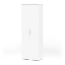 Mehrzweckschrank >CYRANO< in Matt weiß - 60,5x180x35cm (BxHxT)