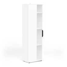 Mehrzweckschrank >CYRANO< in Matt weiß - 60,5x180x35cm (BxHxT)