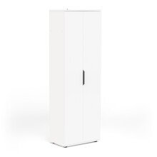 Mehrzweckschrank >CYRANO< in Matt weiß - 60,5x180x35cm (BxHxT)