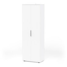 Mehrzweckschrank >CYRANO< in Matt weiß - 60,5x180x35cm (BxHxT)