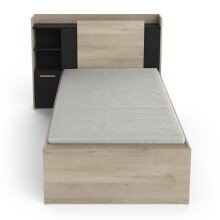 Stauraumbett >LIFE< in Kronberg Eiche - 226,9x90,5x124,5cm (BxHxT)