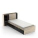 Stauraumbett >LIFE< in Kronberg Eiche - 226,9x90,5x124,5cm (BxHxT)
