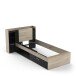 Stauraumbett >LIFE< in Kronberg Eiche - 226,9x90,5x124,5cm (BxHxT)