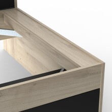 Stauraumbett >LIFE< in Kronberg Eiche - 229,4x87,7x119,2cm (BxHxT)