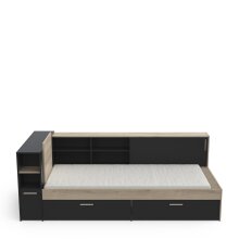 Stauraumbett >LIFE< in Kronberg Eiche - 229,4x87,7x119,2cm (BxHxT)