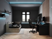 Stauraumbett >LIFE< in Kronberg Eiche - 229,4x87,7x119,2cm (BxHxT)