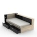 Stauraumbett >LIFE< in Kronberg Eiche - 229,4x87,7x119,2cm (BxHxT)