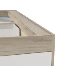 Stauraumbett >LIFE< in Kronberg Eiche - 227x87,7x144,7cm (BxHxT)