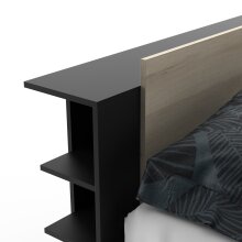 Stauraumbett >LIFE< in Kronberg Eiche - 227x87,7x144,7cm (BxHxT)