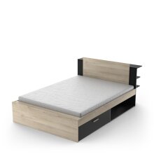 Stauraumbett >LIFE< in Kronberg Eiche - 227x87,7x144,7cm (BxHxT)