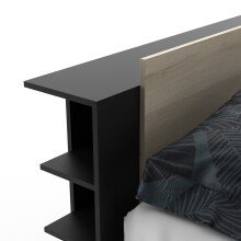 Stauraumbett >LIFE< in Kronberg Eiche - 227x87,7x144,7cm (BxHxT)