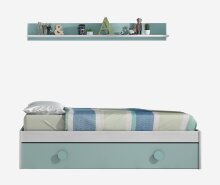 Jugendzimmer-Set >SNUBA< in Alpen-Weiß/Aqua-Grün - 201x43x98 (BxHxT)