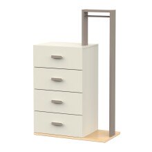 Schubkastenkommode >CAMILLIA< in grau -...