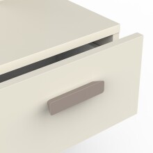 Bettanlage >CAMILLIA< (2-teilig) in Grau - 203x89x127,9cm (BxHxT)