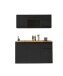 Singleküche >Jazz< in Schwarz matt - 160x212x60 (BxHxT)