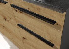 Singleküche >Jazz< in Eiche Artisan - 160x212x60 (BxHxT)