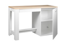 Kochinsel >Andy< in Weiß matt - 138x91x56 (BxHxT)