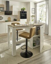 Kochinsel >Andy< in Weiß matt - 138x91x56 (BxHxT)