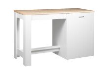 Kochinsel >Andy< in Weiß matt - 138x91x56 (BxHxT)