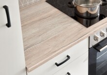 Küchenzeile >Juna< in Weiß matt - 270x195x60 (BxHxT)