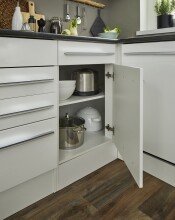 Winkelküche >Jazz< weiss matt / weiss Hochglanz - 260x200x60 (BxHxT)