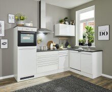 Winkelküche >Jazz< weiss matt / weiss...