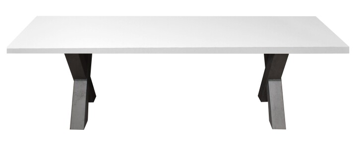 Sitzbank >Bank< in graphit / weiß matt  - 160x46x44cm (BxHxT)