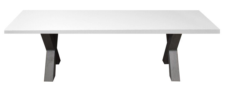 Sitzbank >Bank< in graphit / weiß matt  - 160x46x44cm (BxHxT)
