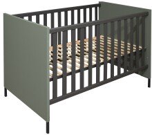 Babybett >Ole< in pine green matt / anthrazit matt...