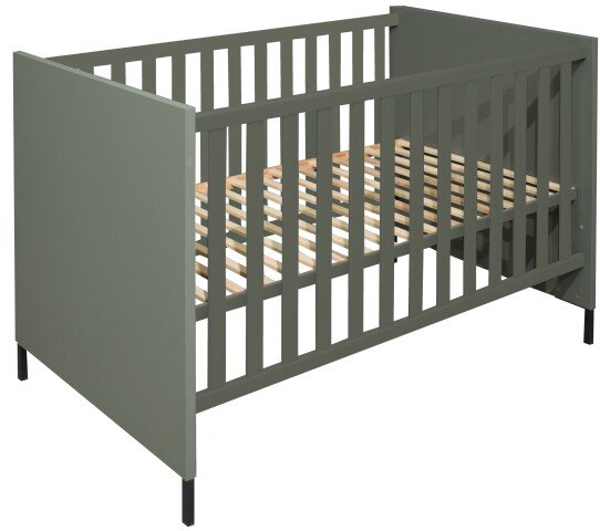 Babybett >Ole< in pine green matt - 78x93x144cm (BxHxT)