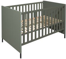 Babybett >Ole< in pine green matt - 78x93x144cm...