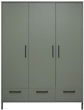 Kleiderschrank >Ole< in pine green matt  -...