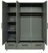 Kleiderschrank >Ole< in pine green matt  - 148x195x51cm (BxHxT)