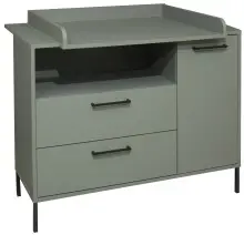 Wickelkommode >Ole< in pine green matt  -...