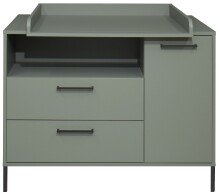 Wickelkommode >Ole< in pine green matt  - 119x91x45cm (BxHxT)