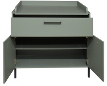 Wickelkommode >Ole< in pine green matt  - 101x91x45cm (BxHxT)