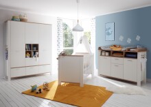 Babyzimmer-Komplettset >Adele< (4-teilig) in weiß matt / asteiche