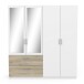 Kleiderschrank >READY2< in Matt weiß - 178,1x191,5x51,4cm (BxHxT)