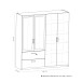 Kleiderschrank >READY2< in Matt weiß - 178,1x191,5x51,4cm (BxHxT)
