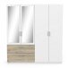 Kleiderschrank >READY2< in Matt weiß - 178,1x191,5x51,4cm (BxHxT)