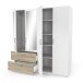Kleiderschrank >READY2< in Matt weiß - 178,1x191,5x51,4cm (BxHxT)