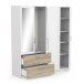 Kleiderschrank >READY2< in Matt weiß - 178,1x191,5x51,4cm (BxHxT)