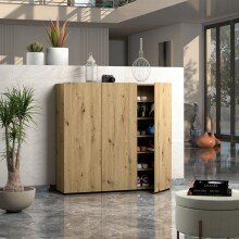 Schuhschrank >Glossy< in Artisan Eiche -...