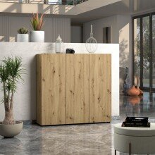 Schuhschrank >Glossy< in Artisan Eiche -...