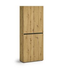 Schuhschrank >Glossy< in Artisan Eiche - 80x200x34cm (BxHxT)